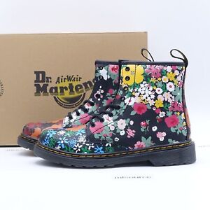 Size 4Y Youth / 5 Women's Dr. Martens 1460 Side Zip Combat Boots 27093001 Black