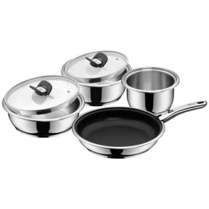 WMF Topfset 7-tlg. CLICK&SERVE Sonderedition Cromargan®schwarz/silber Neuheit - Bild 1 von 15