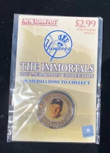 *NEW SEALED* 2005 NEW YORK POST NY YANKEES IMMORTALS MEDALLIONS CASEY STENGEL - Picture 1 of 2