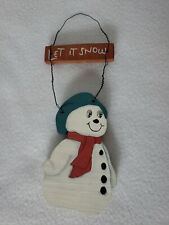 Snowman "Let It Snow" Wooden Christmas Decoration 