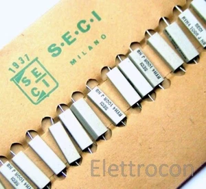 4 pezzi 100 Ohm 4W 5% Resistenze filo avvolto SECI RYH 4 Italy Made 100Ohm 4W - Picture 1 of 1