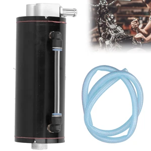 Aluminum Alloy Oil Catch Can Breather Reservoir OCT-001BK-267-Z2 Universal - Picture 1 of 12