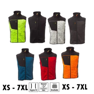 Taglie Forti Uomo Gilet Smanicato SoftShell & Lana Caldo Antivento No Maxfort - Foto 1 di 1