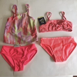 Bundle Girls Art Class & Cat & Jack Multicolor 2 Bikini Sets Size S(6-6x) - Picture 1 of 12