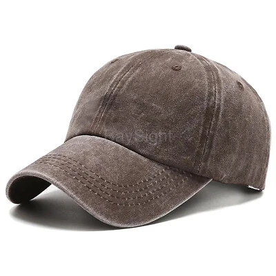 Gorra de béisbol de algodón para hombre estilo polo lisa ajustable sombrero de papá gorra de pelota lavada Foto 1 de 4