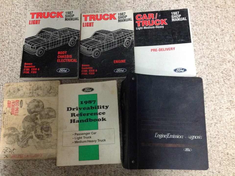 Ford F-150 1987 F250 F-250 350 Bronco camión taller de servicio conjunto manual de reparación Foto 1 de 4