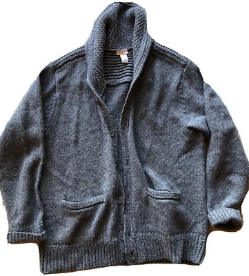 Cárdigan Dockers XL Peso Pesado Largo Unisex Bolsillos Abotonados Gris Oscuro Foto 1 de 3