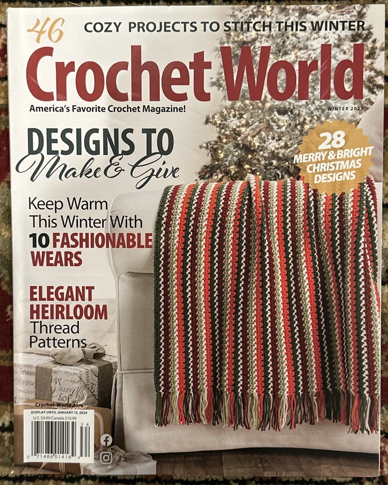 Crochet World Magazine Spring 2018 Pattern All Occasion Gifts Afghan Scarf Baby