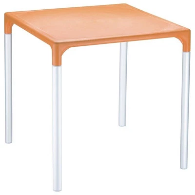 Mesa de comedor de patio de aluminio Compamia Mango 28" en naranja Foto 1 de 4
