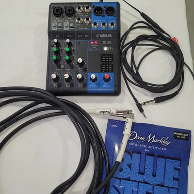 Yamaha MGO6 Mixing Console Bundle Fender FG186L Cord And More - Image 1 of 4