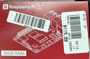 NEW RASPBERRY PI 5 16GB (SC1113, WiFi, Bluetooth) - Picture 1 of 2