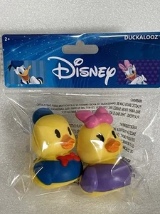 Disney Donald & Daisy Duck Duckalooz Rubber Duckie Bath Jeep Toys 2 pk New - Picture 1 of 4