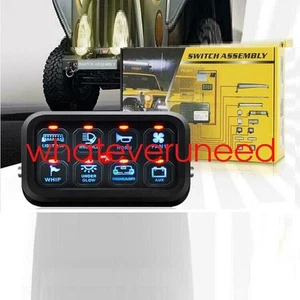 Interruttore 12V/24V AUXBEAM 8 velocità pannello on-off LED interruttore auto pannello controllo circuito - Foto 1 di 1