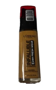 L'OREAL Infallible 24hr Fresh Wear Liquid Foundation 510 Hazelnut New - Picture 1 of 2