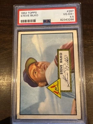 1952 Topps Baseball #287 Steve Bilko PSA 4.5 VG-EX+ St Louis Cardinals - Image 1 of 4