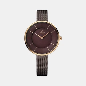 Obaku Sand Walnut Womens Watch - V185LXVNMN - Picture 1 of 3