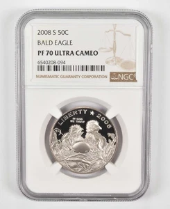 2008-S Commemorative Half Dollar Bald Eagle PF70 NGC Brown Label *9869 - Picture 1 of 5