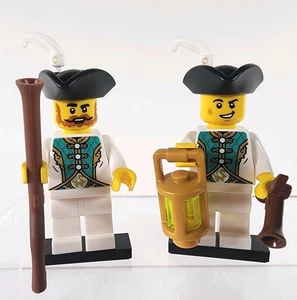 LEGO X2 Colonial Infantry Soldiers Minifigure BAM CMF Lantern Musket - Picture 1 of 2