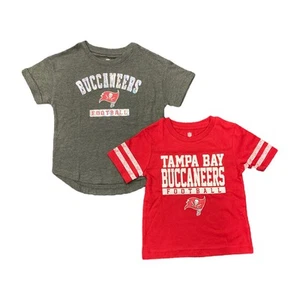 NFL Team Apparel Youth Girls Tampa Bay Buccaneers Short Sleeve TShirt Set 2 - Picture 1 of 3
