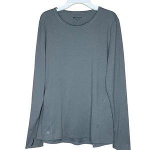 Athleta Long Sleeve Top Thumbholes Gray Athletic  Women's Size M lightweight - Picture 1 of 7