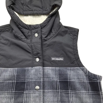 Женский флисовый жилет с капюшоном Columbia Цвет черный Серый Шерпа - Изображение 1 из 4