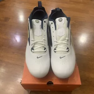 Nike Air Zoom Barracuda Football Cleats SZ 15 Medium White Navy Blue 116054-101 - Picture 1 of 12