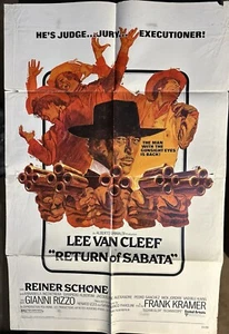 RETURN OF SABATA-1972-POSTER-REINER SCHONE-WESTERN - Picture 1 of 1