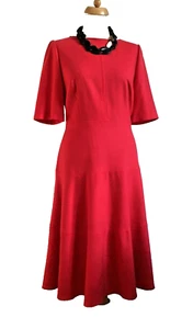 Boden Red Midi Dress Size 14 L - Picture 1 of 12