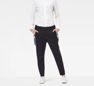 G-STAR Women's Black Low 3/4 Braces Jeans Bronson RRP £120 - Picture 1 of 3