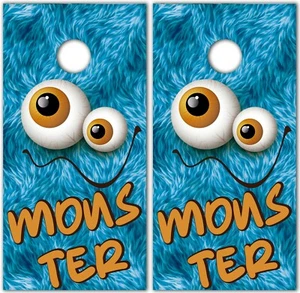 Monster Eyes Wraps for Cornhole Boards Skin Vinyl Decal For Game KA1184 - Picture 1 of 12