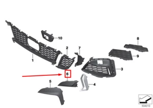 BMW 3 Touring G21 Front Left Grille Trim 51118075605 8075605 NEW GENUINE - Picture 1 of 2
