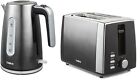 Graphite Tower Electric Kettle and Toaster Ombre Collection Steel Set 1.7L 3KW 