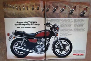 Honda CB-650 1979 motocicleta ""The New Champ"" anuncio en color original - Imagen 1 de 1