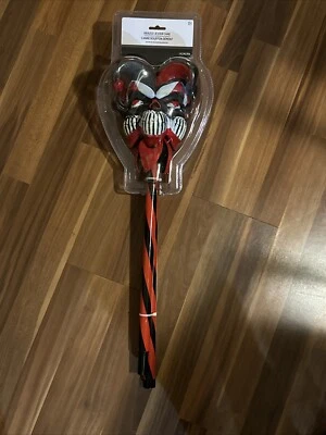 Krazed Jester Cane -Staff Harley -Black Red Costume Halloween Cosplay Adult Teen - Image 1 of 4