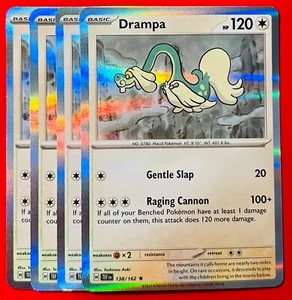 4x Drampa 138/162 Pokémon TCG Temporal Forces NM Playset Holo Rare - Picture 1 of 1