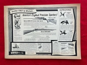 Vintage 1955 Print Ad Winfield Arms Martini Gamester Rifle Marksman Rifle Ad - Picture 1 of 7