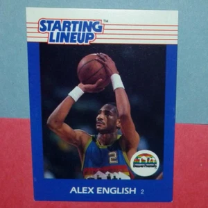 1988 Alex English Denver Nuggets 1st Starting Lineup card Kenner HOF - Bild 1 von 2