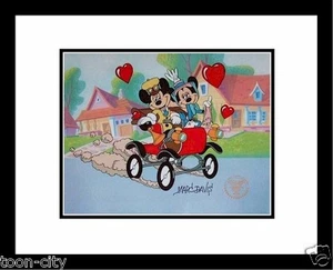 🔵🔴Mickey Minnie Hand Signed Walt Disney Sericel Cel FREE background MARC DAVIS - Picture 1 of 8
