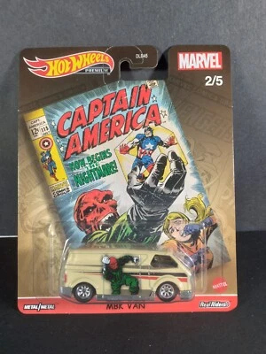 Hot Wheels - Premium - Marvel - Captain America - MBK VAN - Real Riders - 2/5 - Image 1 of 4