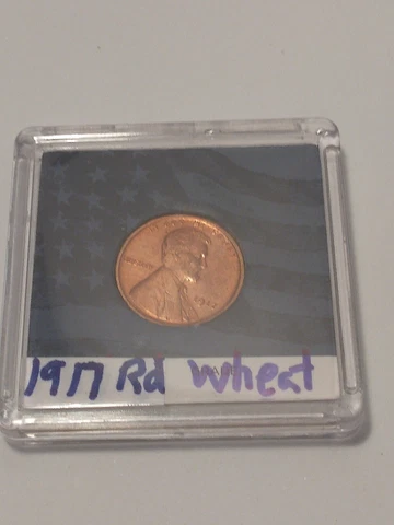 1917 Lincoln Cent Wheat Penny  Red Unc A-144 Cover