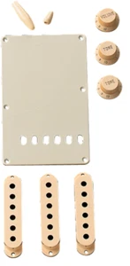 FENDER STRATOCASTER ACCESORY KIT AGED WHITE KNOBS PICKUP COVER CAP 0991368000 - Picture 1 of 1