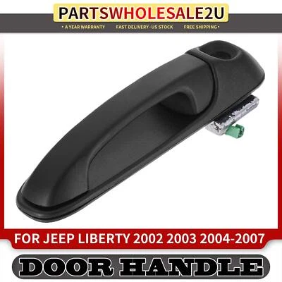 Черная передняя правая внешняя дверная ручка с замочной скважиной для Jeep Liberty 2002-2007 - Изображение 1 из 4