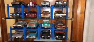 4 postes modelo exhibición coche elevador lado a lado 1:24 escala 1:25 kit diorama - Imagen 1 de 7