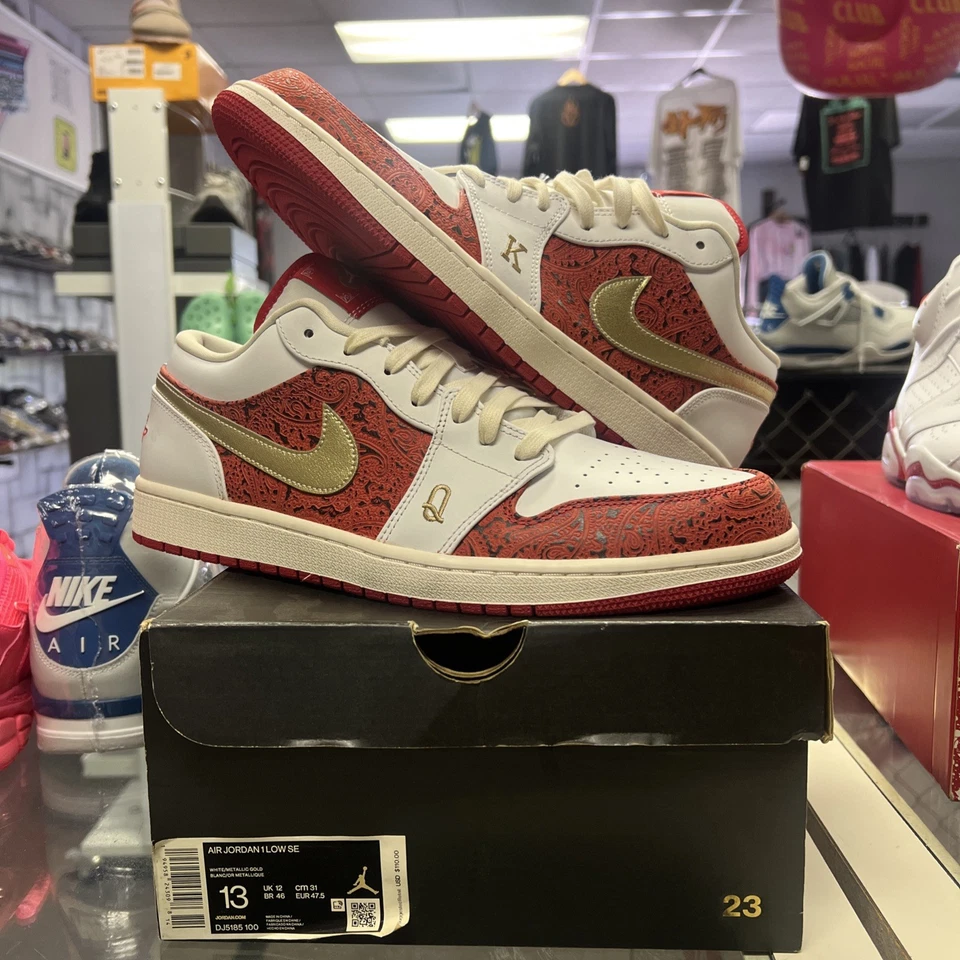 Air Jordan 1 SE Low Spades masculino tamanho 13 - Imagem 1 de 4