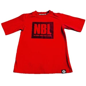 Camiseta de baloncesto NBL para niños talla 5 camiseta manga corta roja cuello redondo oficial - Imagen 1 de 8
