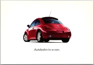 Vintage 1999 4x6 VOLKSWAGEN BEETLE Postcard / Red VW Bug Car "Autobahn-in-a-Can" - Picture 1 of 2