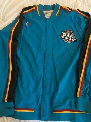 Chaqueta de calentamiento Mitchell And Ness Detroit Pistons 5x Foto 1 de 4