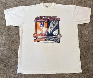Vintage Subway Series New York Yankees Vs New York Mets 2000 Tee Size XXL - Picture 1 of 9
