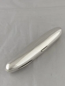 LARGE Sterling Silver Cigar Case 1894 Birmingham VICTORIAN Antique GIFT FOR HIM - Picture 1 of 11