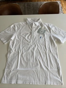 Johnnie-O Men’s Hanging Out Embroidered Polo Shirt White L Beach Surfing Logo - Picture 1 of 9